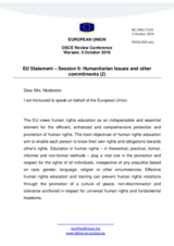Statement by the European Union