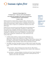 On preventing and responding to hate crimes in the OSCE area