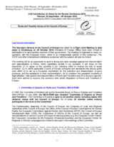 Roma and Traveller Issues at the Council of Europe