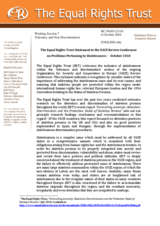 The Equal Rights Trust Statement to the OSCE Review Conference on Problems Pertaining to Statelessness