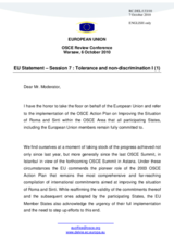 Statement by the European Union
