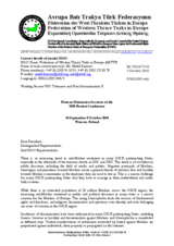 Statement by Federation of Western Thrace Turks in Europe