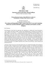 Statement of Reverend Father Florian Kolfhaus Official of the Secretariat of State