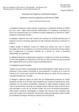 Contribution by the Delegation of Algeria