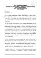 Statement by Jamila Seftaoui, Senior Adviser on Gender Issues, OSCE Secretariat