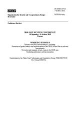 Contribution by the Public Fund Information and Consultative Group PERSPECTIVE, Ms. Yelena Burova