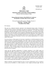 Statement of Reverend Father Florian Kolfhaus, Official of the Secretariat of State