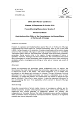 Contribution of the Office of the Commissioner for Human Rights of the Council of Europe