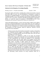 Statement by the Delegation of Azerbaijan