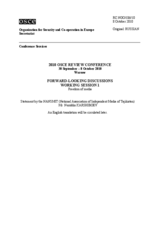 Statement by the National Association of Independent Media of Tajikistan, Mr Nuriddin Karshiboev