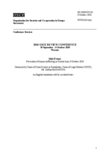 Statement by Union of Crisis Centers in Kazakhstan, Union of Legal Entities (UCCK), Ms. Zulfiya Baisakova
