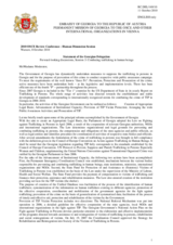 Statement by Georgia