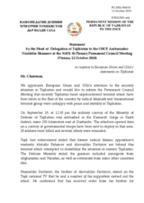 Statement by the Delegation of Tajikistan in response to the statements by the Belgian Presidency of the Council of the European Union and by the Delegation of the United States on the recent developments in Tajikistan