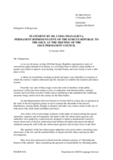 Statement by the Delegation of Kyrgyzstan on the investigations into the events that took place in the south of Kyrgyzstan in June