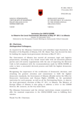 Statement by the Delegation of Albania on the local elections in Albania, to be held on 8 May 2011