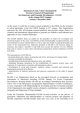 Written Contribution by the Organization for Democracy and Economic Development &ndash; GUAM