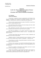 Statement by H.E. Mr. Viktor Yanukovich, President, Ukraine