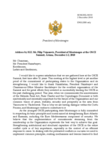 Statement by H.E. Mr. Filip Vujanovic, President, Montenegro