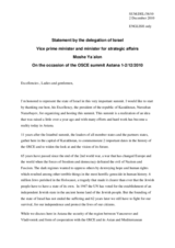 Statement by H.E. Mr. Moshe Ya'alon, Vice Prime Minister, Israel