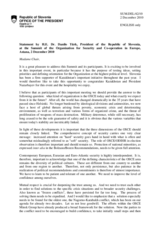 Statement by H.E. Mr. Danilo Tuerk, President, Slovenia