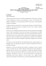 Statement by H.E. Mr. Gavaa Bathuu, Deputy Speaker of the Mongolian Parliament, Mongolia
