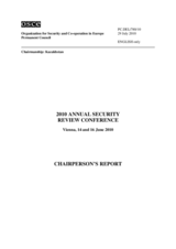 Chairperson's Report of the 2010 Annual Security Review Conference