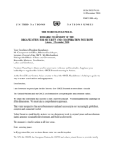 Remarks  by the Secretary General of the United Nations