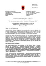 Statement by the Delegation of Albania on the situation in Albania