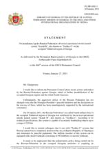 Statement by the Delegation of Georgia on the recent developments in the Tskhinvali region