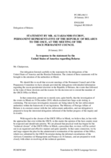 Statement by the Delegation of Belarus on the situation in Belarus