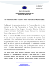 Statement by the Hungarian Presidency of the Council of the European Union on the occasion of the International Women’s Day