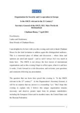 Speech by OSCE Secretary General Marc Perrin de Brichambaut Speech by OSCE Secretary General Marc Perrin de Brichambaut