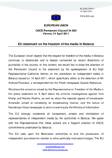 Statement by the Hungarian Presidency of the Council of the European Union on the freedom of the media in Belarus