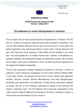 Statement by the Hungarian Presidency of the Council of the European Union on the recent developments in Armenia