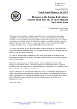 Statement by the Delegation of the United State in response to the statement by the Delegation of the Russian Federation on the rule of law in Sweden and the United States of America