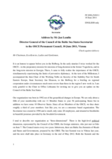 Address by Mr. Jan Lundin, Director General of the Council of the Baltic Sea States