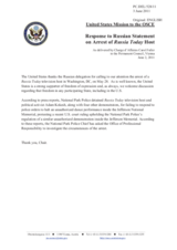 Statement by the Delegation of the United States in response to the statement by the Delegation of the Russian Federation on the freedom of assembly in the United States