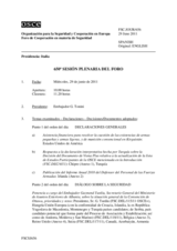 Diario de la 650ª Sesión plenaria del Foro de Cooperación en materia de Seguridad