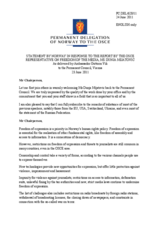 Statement by the Delegation of Norway in response to the report by the OSCE Representative on Freedom of the Media, Ms. Dunja Mijatović