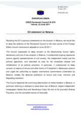 Statement by the Hungarian Presidency of the Council of the European Union on the situation in Belarus