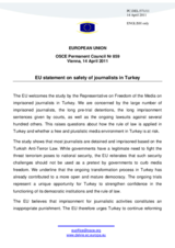 Statement by the Hungarian Presidency of the Council of the European Union on safety of journalists in Turkey