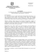 Statement by the Delegation of Moldova in response to the address by the President of the Republic of Lithuania, H.E. Dalia Grybauskaitė