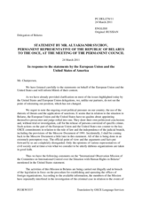 Statement by the Delegation of Belarus in response to the statements by the Hungarian Presidency of the Council of the European Union and by the Delegation of the United States on the situation in Belarus 