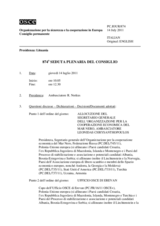 Giornale della 874a Seduta plenaria del Consiglio permanente