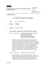 Diario de la 874ª Sesión plenaria del Consejo Permanente 
