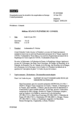 Journal de la 868ème séance plénière du Conseil