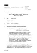 Journal de la 866ème séance plénière du Conseil