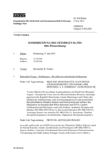 Journal der 866. Plenarsitzung des Ständigen Rates 