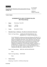 Journal der Sondersitzung des Ständigen Rates (865. Plenarsitzung)