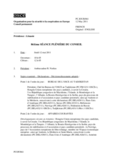 Journal de la 861ère séance plénière du Conseil